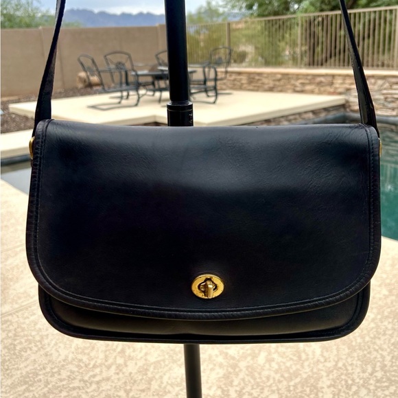 🌟 Vintage Coach City Bag 9790 Black - Picture 1 of 10